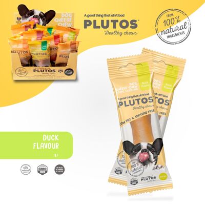 PLUTOS Cheese & Duck Healthy Chew SMALL -100% natural, dog treats, dental chews, puppy chews, dog chew, yak, himalayan, protein chew, pet food, pet supplies, pet stores