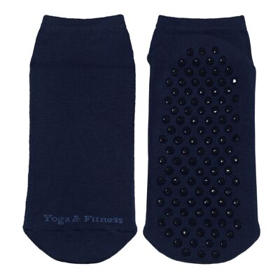 Non-slip Ankle Socks for Men >>Yoga & Fitness<< Navy Blue