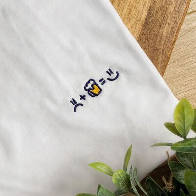 Embroidered T-shirt - The recipe for happiness