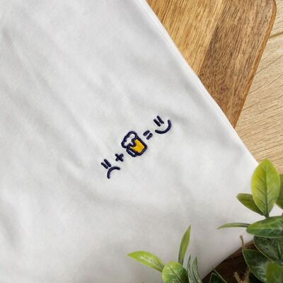 Embroidered T-shirt - The recipe for happiness