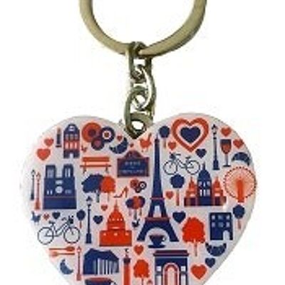 Schlüsselanhänger „Herz von Paris“.