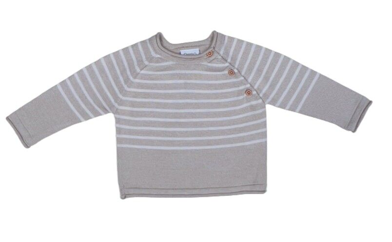 Strickpullover beige/offwhite gestreift