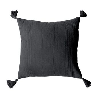 Coussin déhoussable BOMBAY ANTHRACITE 40 x 40 cm 2