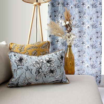 Cushion with removable cover LILY with BLUE print 30 x 50 cm