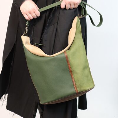 LEATHER BAG M. SPANKY AW23 GREEN