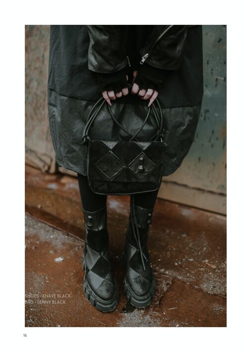 leather bag M. LENNY aw23 BLACK