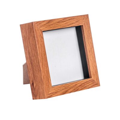Nicola Spring Box-Fotorahmen – 4x4 – Dunkles Holz