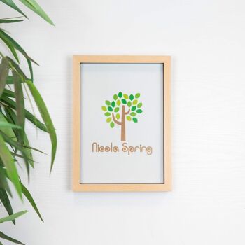 Nicola Spring Cadre photo en acrylique – Bois clair – 8 x 12 (A4) 2