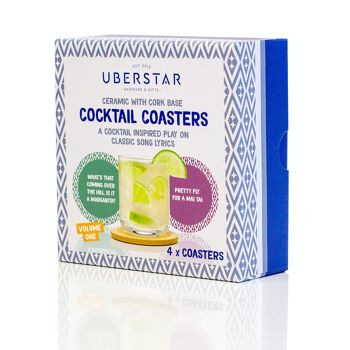 Uberstar Cocktail Song Coasters - Volume 1 (Ensemble de 4) 4