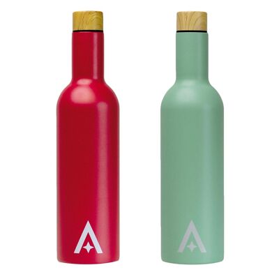Bottiglia di vino portatile isolata Uberstar - verde