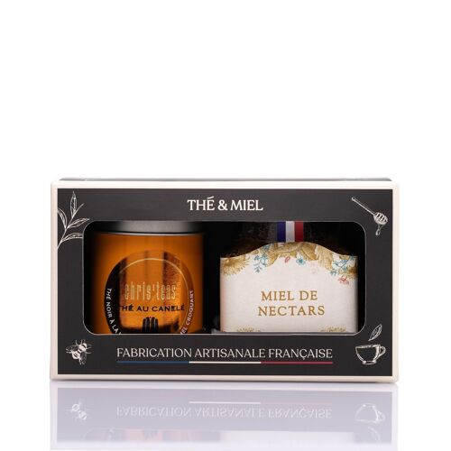 Coffret Miel de Nectars (Les Abeilles de Malescot) & Thé au Canelé (Maison Chris’Teas)