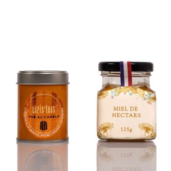 Coffret Miel de Nectars (Les Abeilles de Malescot) & Thé au Canelé (Maison Chris’Teas) 2