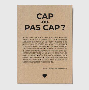 Carte postale "Cap ou pas Cap ?" demande marraine 1