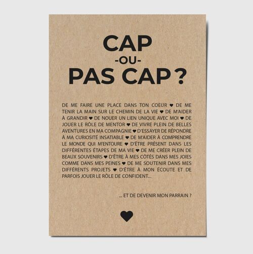 Carte postale "Cap ou pas Cap ?" demande parrain