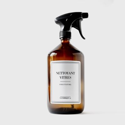 Amber Glass Spray Bottle - Window Cleaner - Refillable