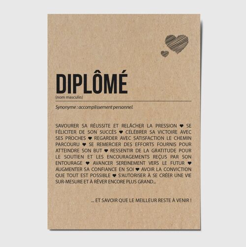 Carte postale "Diplômé"