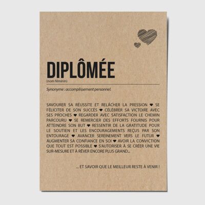 Carte postale "Diplômée"