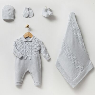 Baby-Neugeborenen-Strickwaren-Wabenset aus 100 % Bio-Baumwolle
