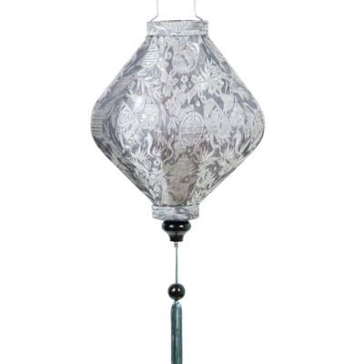 Hoi An silk lantern gray diamond