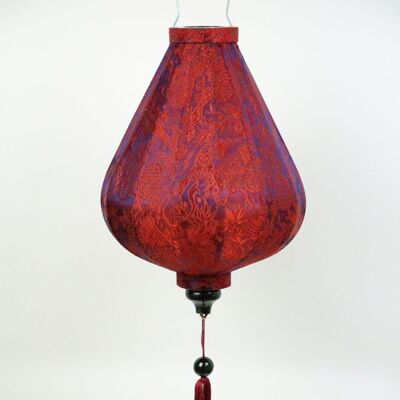 Hoi An Silk Lantern Purple / Red Drop