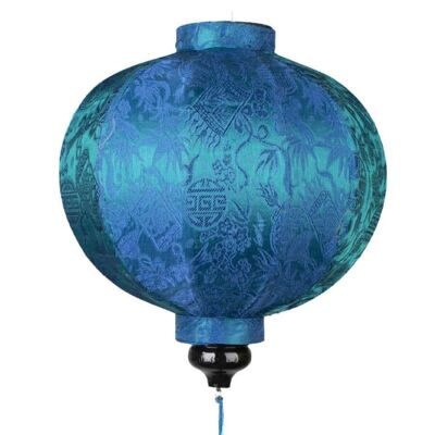 Hoi An Silk Lantern Blue / Green Round