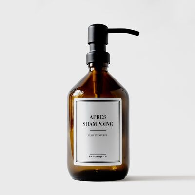 Apothecary bottle in amber glass - Conditioner - Refillable