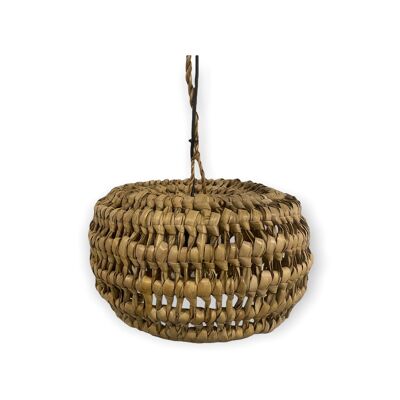 Pantalla de lámpara de hoja de palma- Mozambique hecha a mano (S)