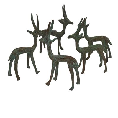 Cervo/antilope in miniatura in bronzo - Ciad (119)