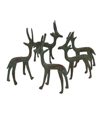 Buck/antilope miniature en bronze - Tchad (119) 1