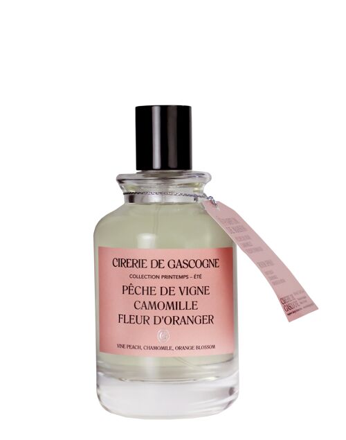 Parfum de Maison / Spray Pêche d vigne -camomille -fleur d'oranger 100 ml