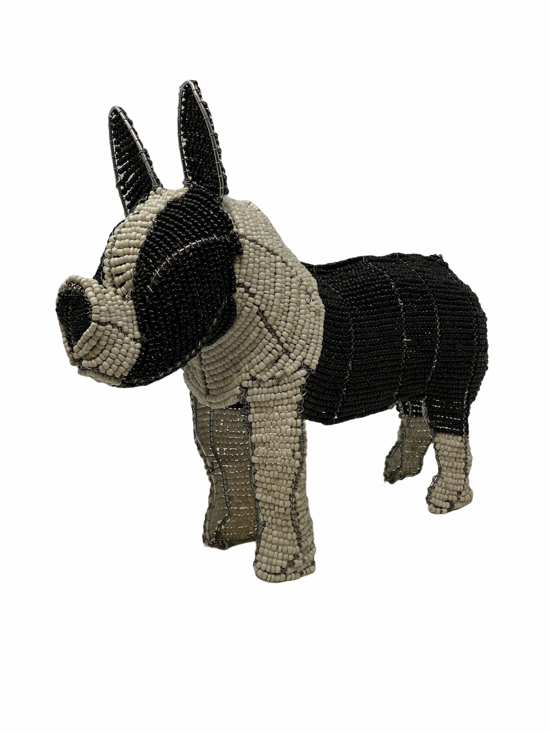 Hand Beaded Dog Sculpture -