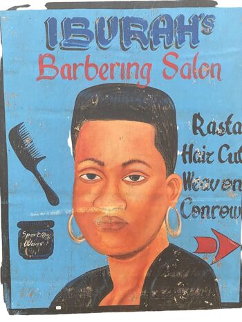 Signes De Salon De Coiffure Africain Vintage