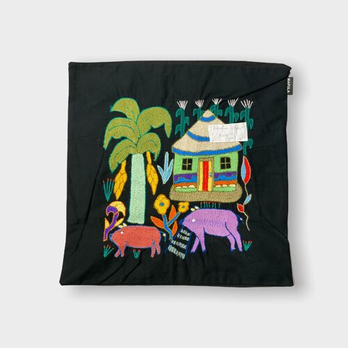 Mapula embroidered cushion 50x50 - South Africa