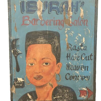 Vintage African Barber Shop Signs