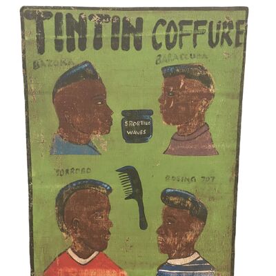 Letreros de barbería africana vintage