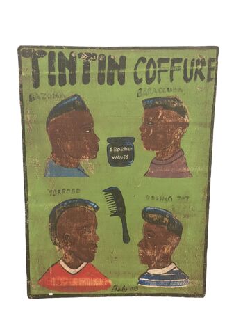 Signes De Salon De Coiffure Africain Vintage 1