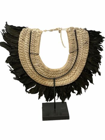 Collier plume et coquillage fait main 2