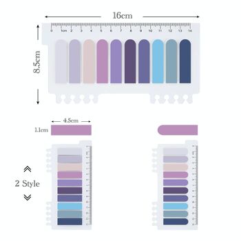 Violet mystique (conception demi-cercle) | Ordonné 200 morceaux de bandes adhésives | Film marqueur collant | Onglets de notes autocollantes inscriptibles | 10 couleurs marquages adhésifs petits drapeaux | Notes adhésives l Onglets d'indexation des drapeaux | Marqueur de page pour le marquage de page | Violet mystique 7