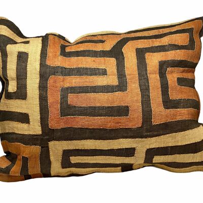 Coussin en tissu africain Kuba 50x70cm