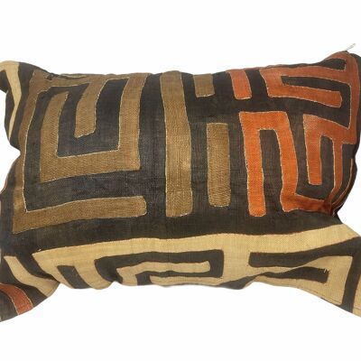 Coussin en tissu africain Kuba 50x70cm