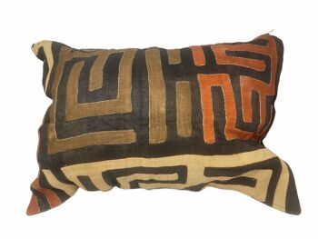 Coussin en tissu africain Kuba 50x70cm