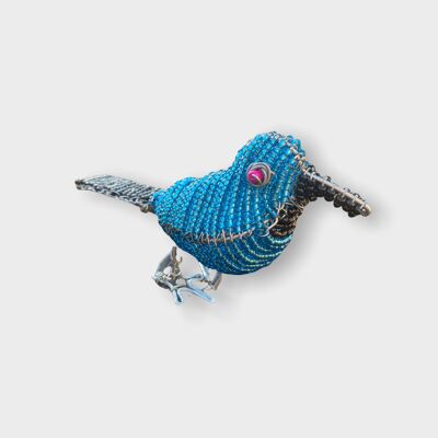 Uccelli da giardino con perline - Sud Africa - Blu/bianco
