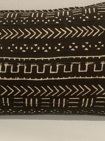 Mud Cloth Coussin tissé à la main - (184.11) Noir 2