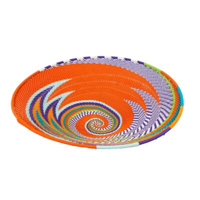 Zulu Telephone Wire Bowl Orange TR17 22cm