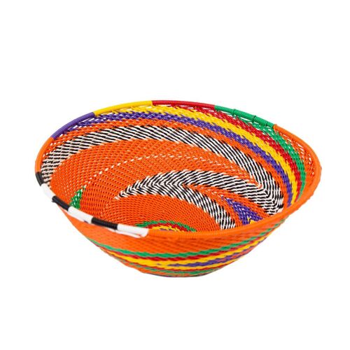 Zulu Telephone Wire Bowl Orange TR19 16cm