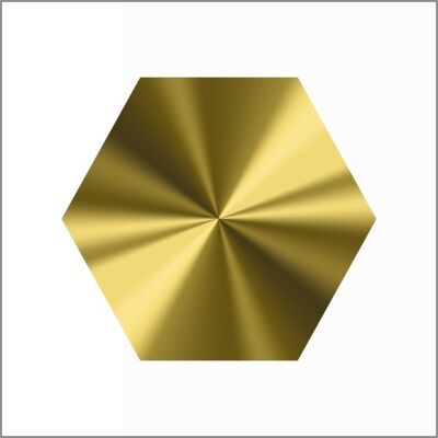 Etiquettes vierges - Hexagone doré rouleau de 500 pièces