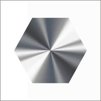 Etiquettes vierges - Hexagon argent rouleau de 500 pièces