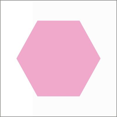 Etiquetas en blanco - Hexágono rosa rollo de 500 piezas