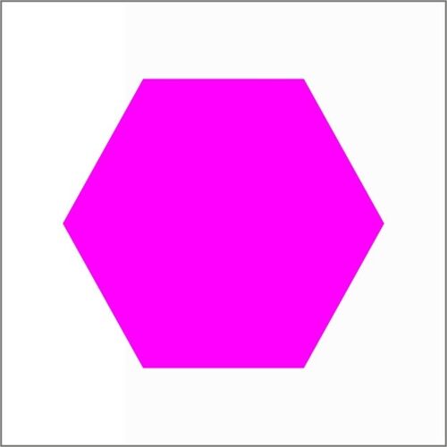 Blank labels - Hexagon fluor pink roll of 500 pieces