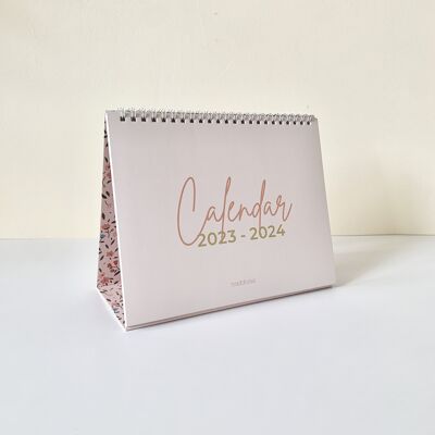 2023-2024 Mid-Year Desk Calendar, Monday Start